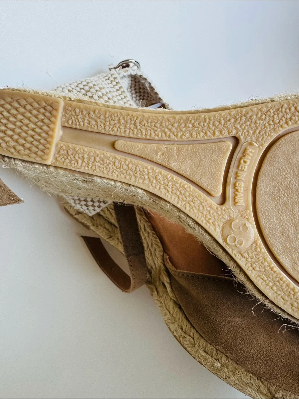 Barbour Beige Suede Espadrille Slingback